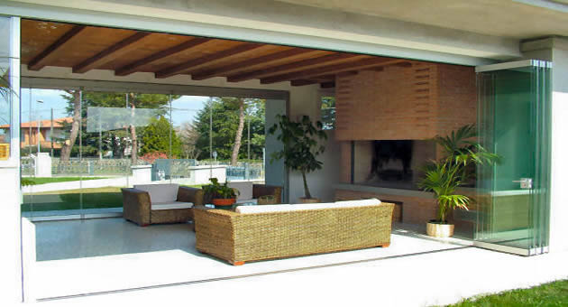 all glass folding door